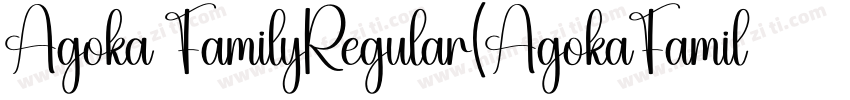 Agoka FamilyRegular(AgokaFamilyRegu字体转换